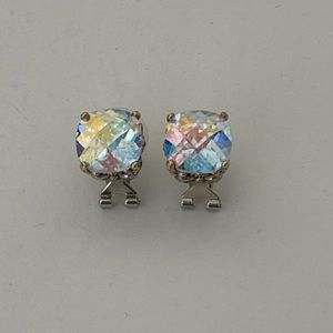 New Square Cushion Omega Earrings